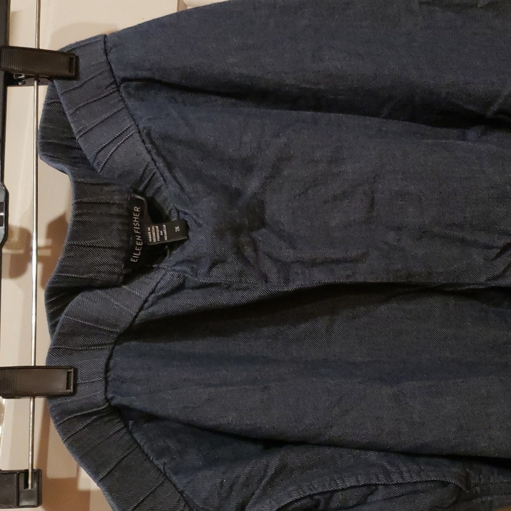 Eileen Fisher 2x denim pants gathered in the bottom